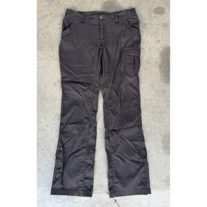 Duluth Trading Co Womens Black Nylon Blend Stretch Outdoor Pants Size 8x35 Cargo